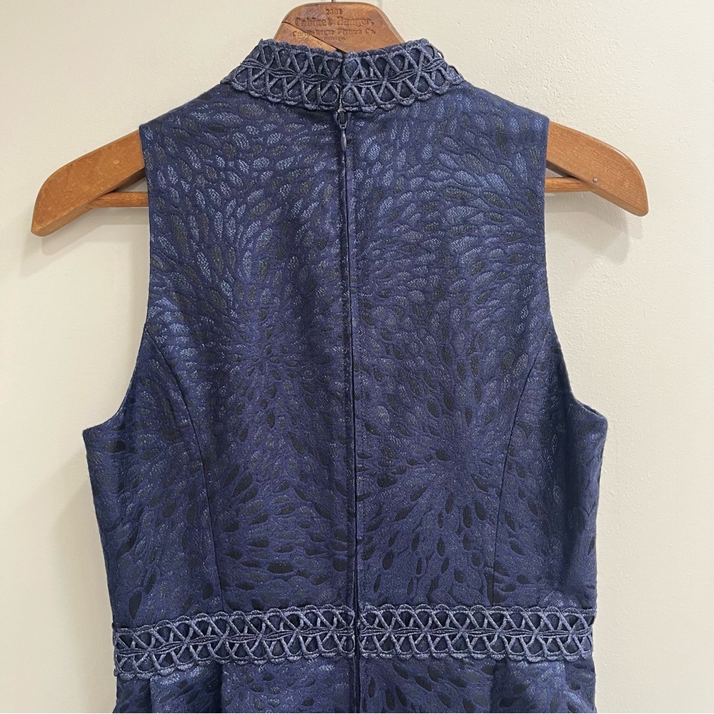 Lilly Pulitzer Franci Dress in True Navy Metallic Jacquard Size 8 - Picture 10 of 16